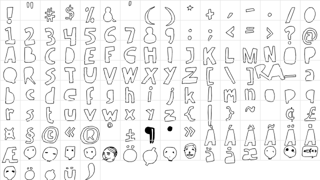 REV_v2 Regular  glyph index