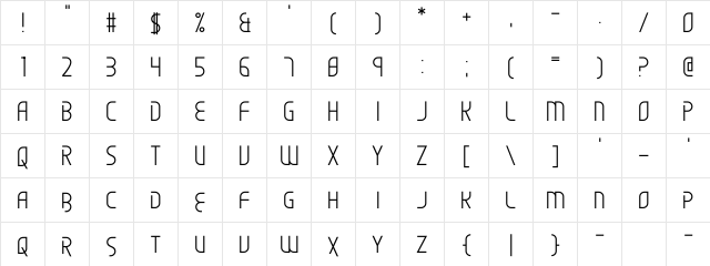 Scared of the Unknown Regular  glyph index