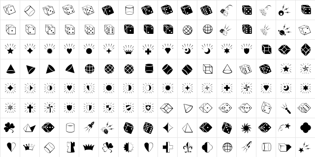 Altemus Cuts  glyph index