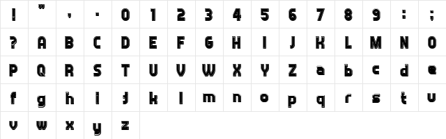 Answer 3D Filled Regular  glyph index