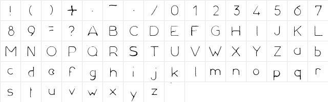 Mould Regular  glyph index