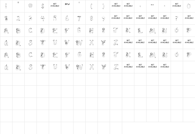 CK Snowman Regular  glyph index