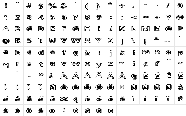 Fruitbasket Regular  glyph index