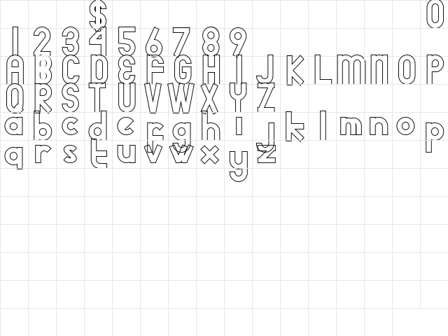 adidog hol DEMO Regular  glyph index