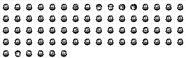 Cyclop Regular  glyph index