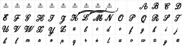 Dattermatter Bold Persoinal Use Regular  glyph index