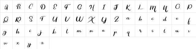 Hetbig FREE Regular  glyph index