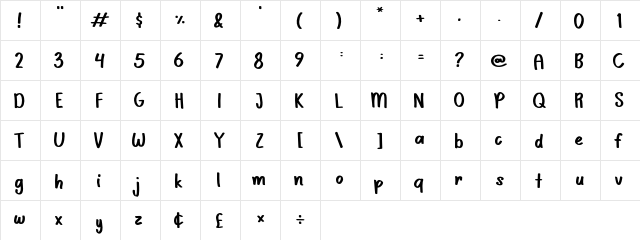 Scary Candy - Personal Use Regular  glyph index