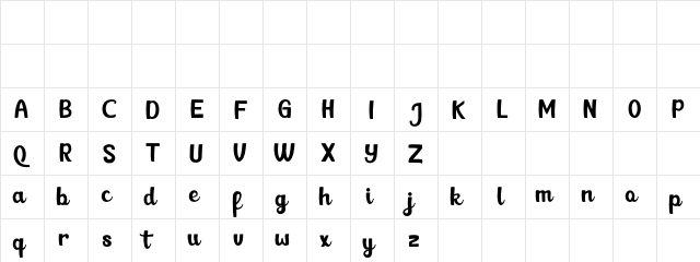 Branday Regular  glyph index