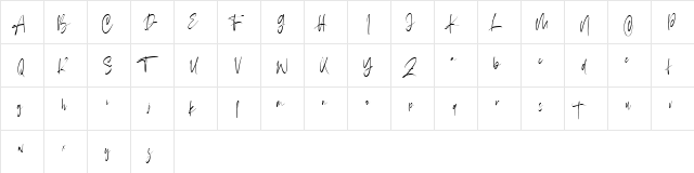 Oakmont Free Font Regular  glyph index