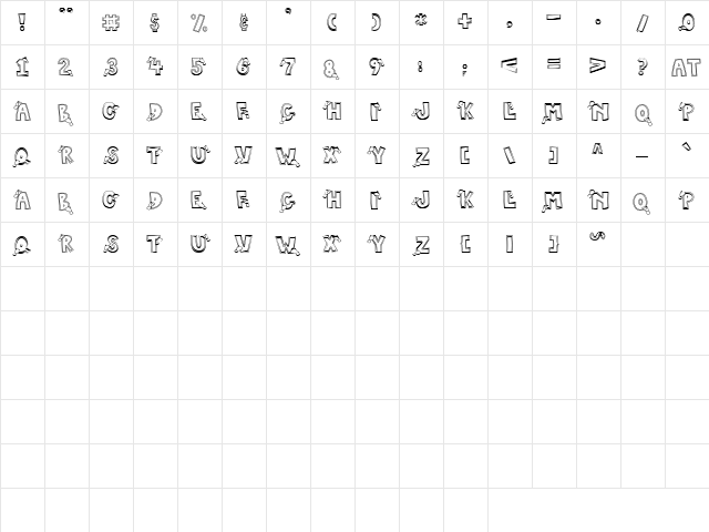 CK Play Ball Regular  glyph index