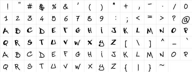 Abuse Regular  glyph index