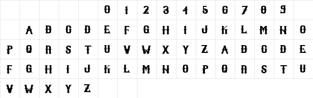 Witham Solid Regular  glyph index