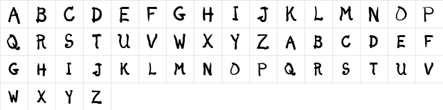 Dunno Regular  glyph index