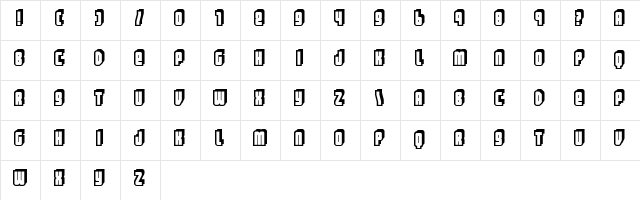 Letters Regular  glyph index
