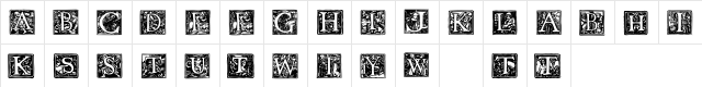 Pyle Initials I Regular  glyph index