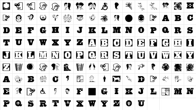 AxelsWoodTypesMK Regular  glyph index