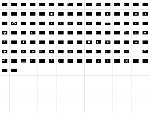 flags color world Regular  glyph index