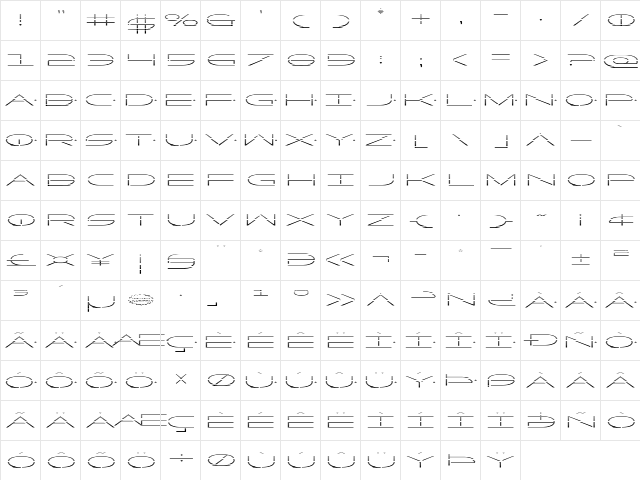 Factor Gradient Regular  glyph index