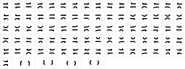 CelticKnotsHorz Medium  glyph index