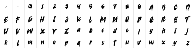 serrem demo Regular  glyph index