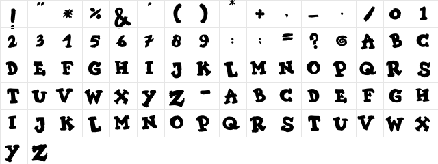 KIMI HIMI Regular  glyph index