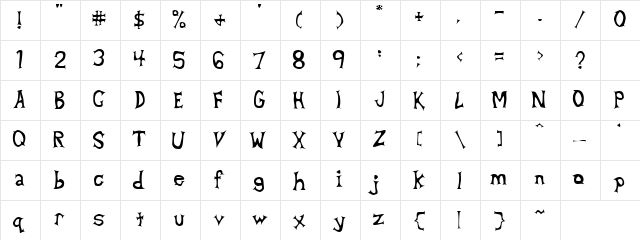 Corner Palace Regular  glyph index
