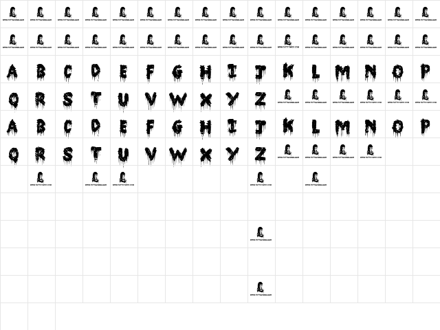 Barn House Regular  glyph index