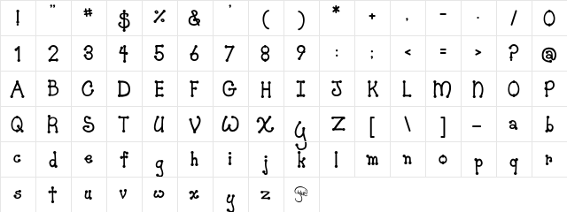 JI Skookumchuck JI Skookumchuck  glyph index