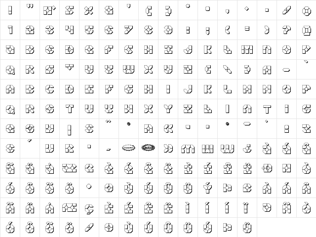 Zoom Runner 3D Regular  glyph index