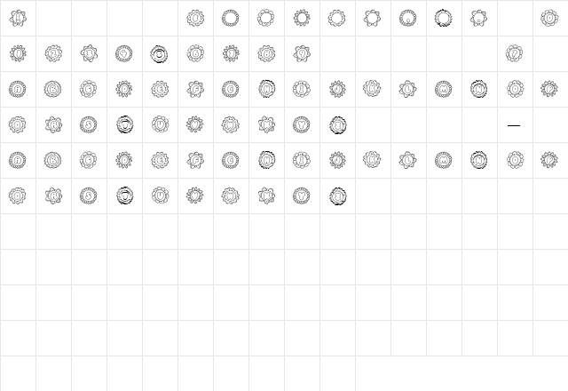 KF Blossom Regular  glyph index