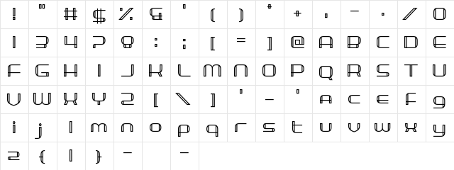 Peekavous Regular  glyph index