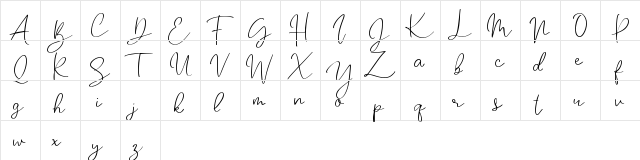 Katalia Regular  glyph index