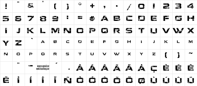Jacinto Sans Regular  glyph index