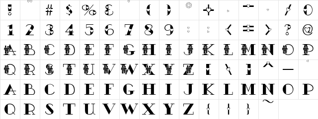 AC3-Family Regular  glyph index