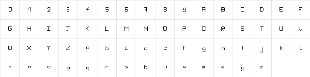 WLM Pixel Party White Semibold Regular  glyph index