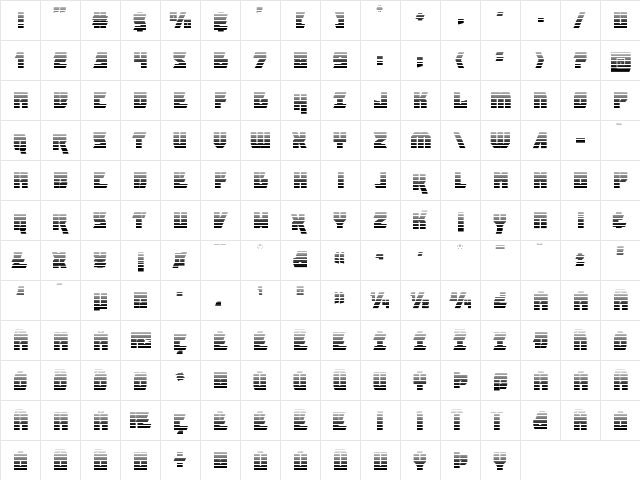 Furiosa Gradient Regular  glyph index