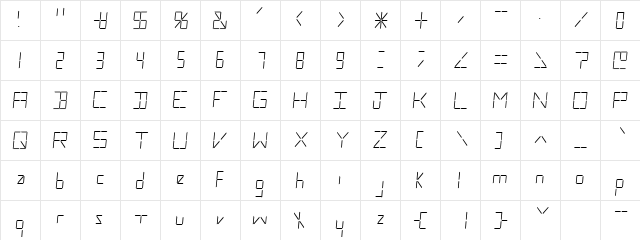 Liquid Crystal Normal  glyph index