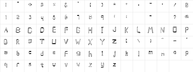 Flour Star Regular  glyph index