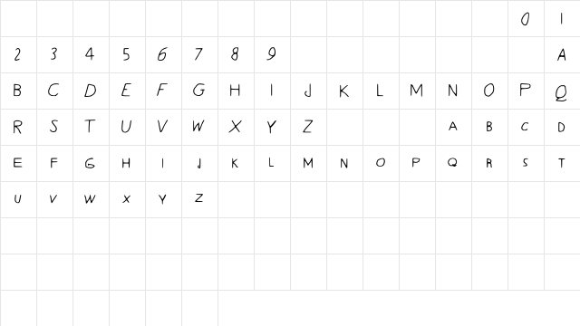 Quentrell Medium  glyph index