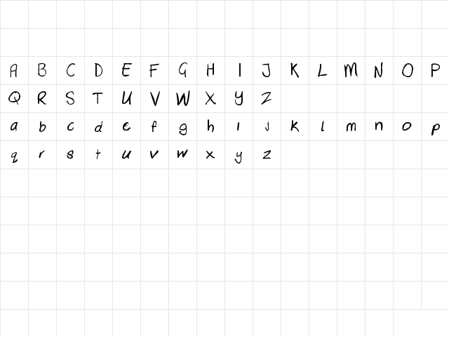 Dewald Regular  glyph index