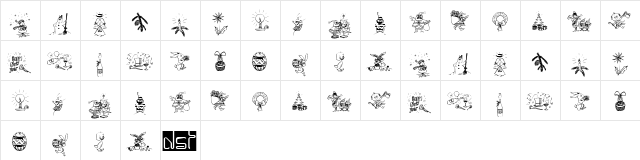 Typographers Holidayfont Regular  glyph index