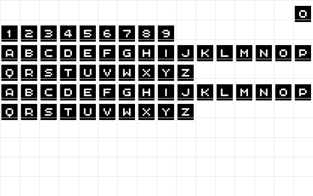 FFF Interface04 Regular  glyph index