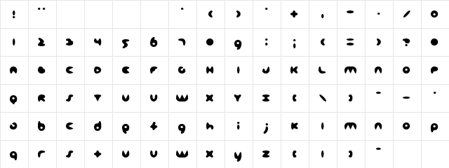 broccoli Regular  glyph index