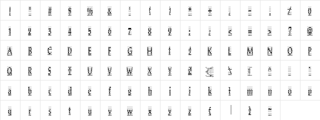 LD Sled Regular  glyph index