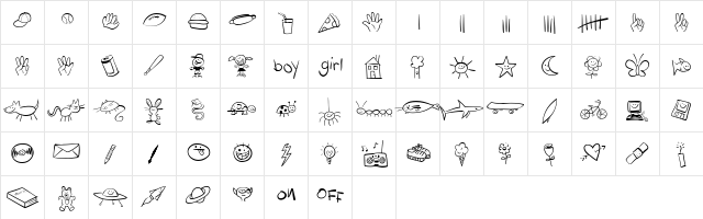 Recess Regular  glyph index