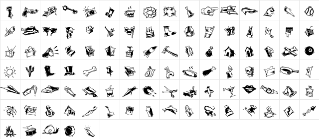 MiniPics ArtJam  glyph index