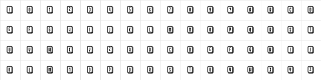Schwarzenberg Capitals Regular  glyph index