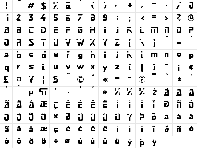 Next Star Regular  glyph index