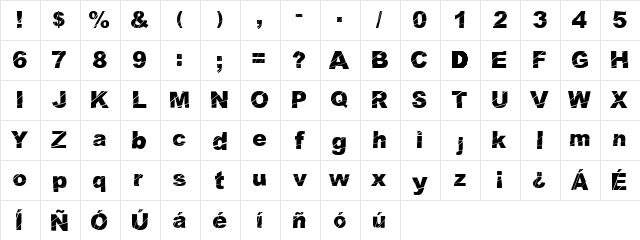 Cosmical disfase Cosmical disfase  glyph index